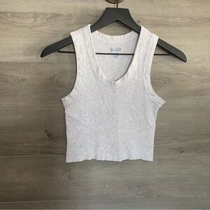 John Galt Ribbed Crop Tank
